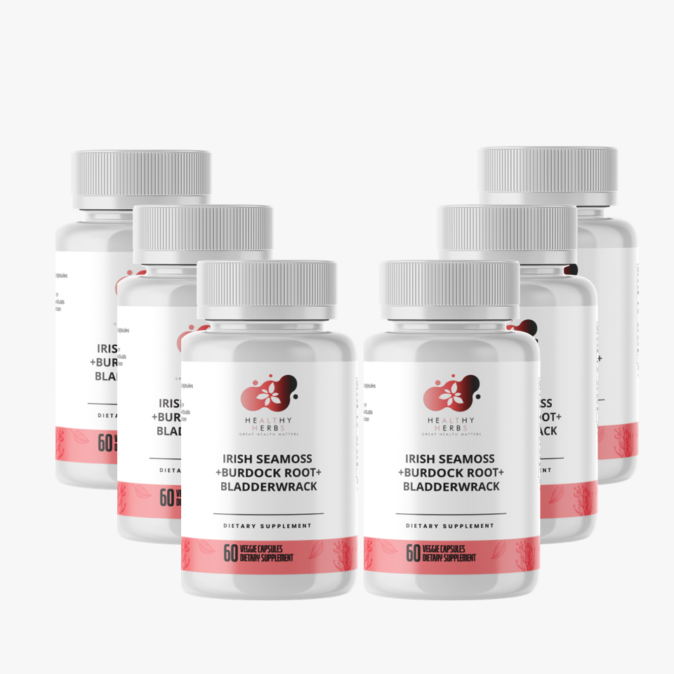 Healthy Herbs | Sea Moss, Burdock Root & Bladderwrack Capsules Capsules 900mg (60ct) 30-Servings