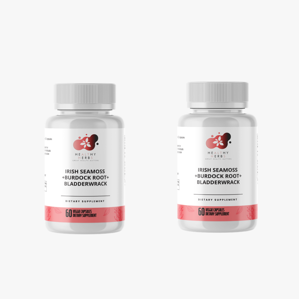 Healthy Herbs | Sea Moss, Burdock Root & Bladderwrack Capsules Capsules 900mg (60ct) 30-Servings