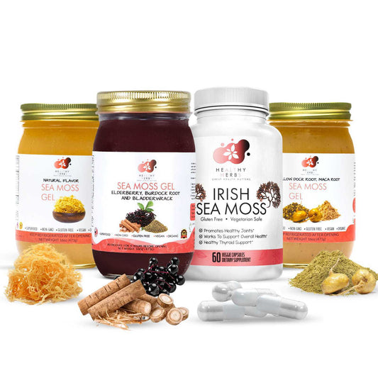 Healthy Herbs sea moss gel, yoni oils, feminine and herb products are made from 100% organic, plant based ingredients, vegan, gluten free, with no additives. Our seamoss gels are made from wildcrafted seamoss along the shorelines of Jamaica and St. Lucia