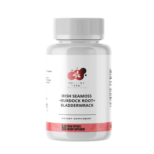 Healthy Herbs | Sea Moss, Burdock Root & Bladderwrack Capsules Capsules 900mg (60ct) 30-Servings