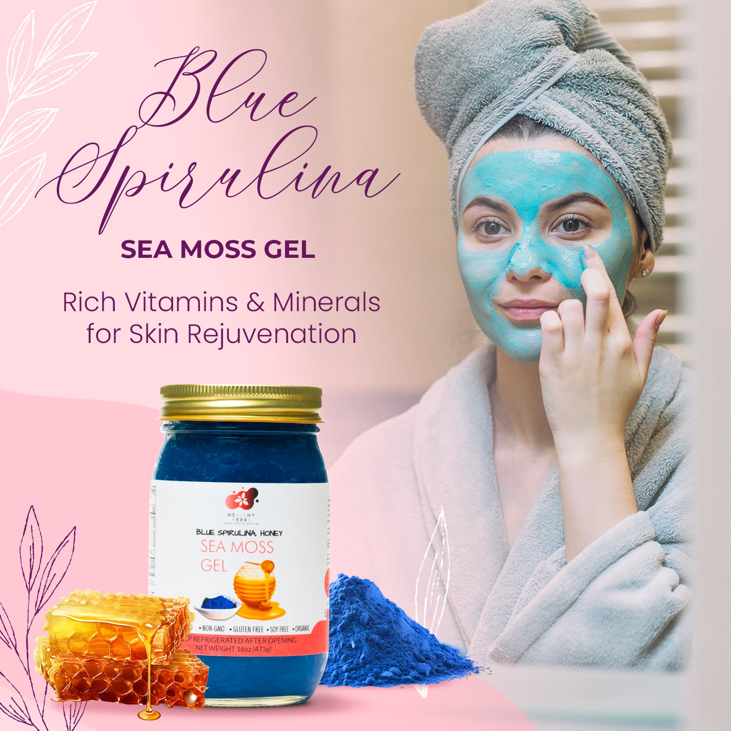 Healthy Herbs sea moss gel, yoni oils, feminine and herb products are made from 100% organic, plant based ingredients, vegan, gluten free, with no additives. Our seamoss gels are made from wildcrafted seamoss along the shorelines of Jamaica and St. Lucia