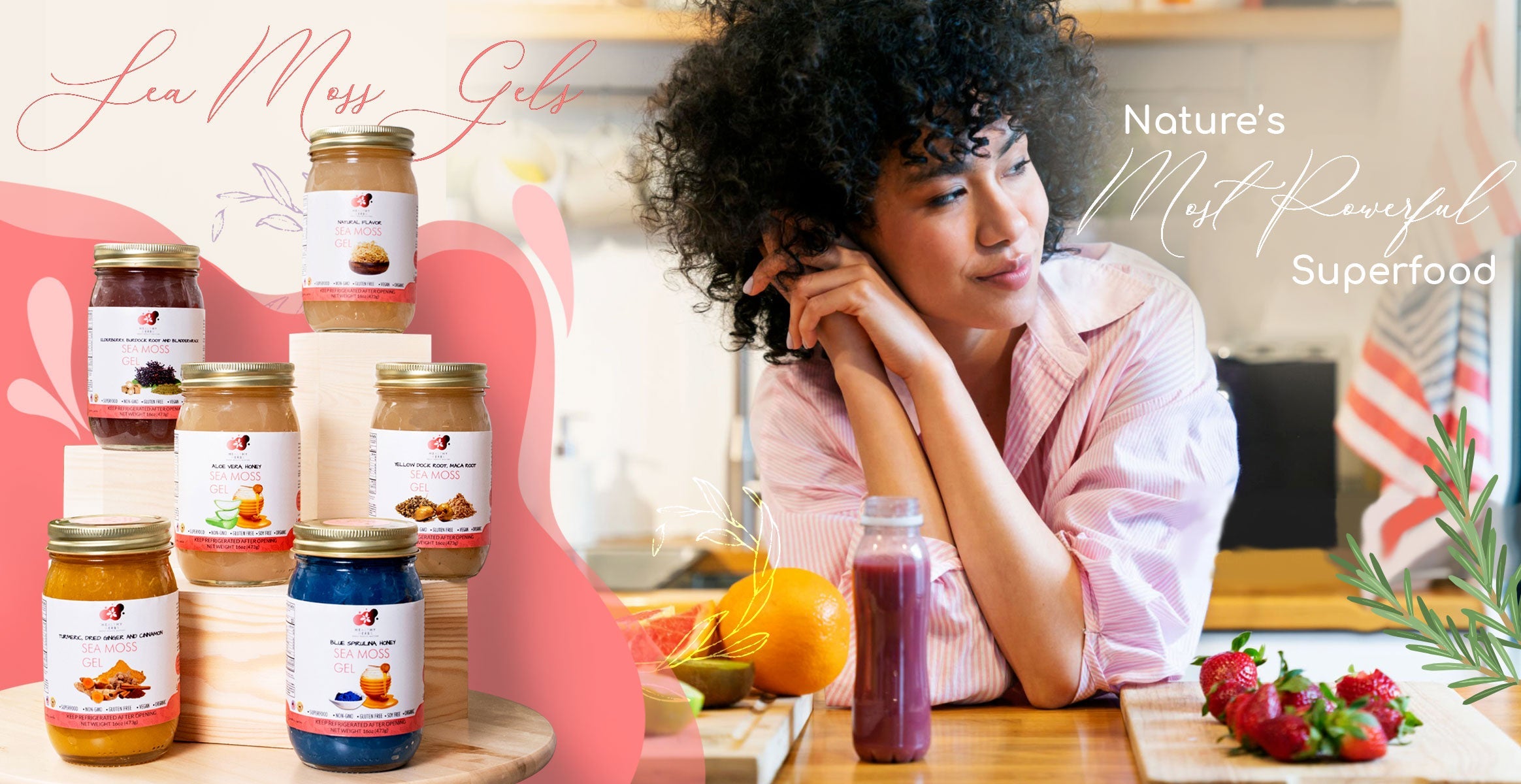 Healthy Herbs sea moss gel, yoni oils, feminine and herb products are made from 100% organic, plant based ingredients wildcrafted seamoss from St. Lucia