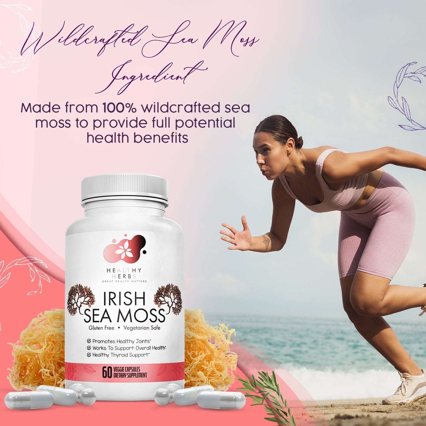 Healthy Herbs sea moss gel, yoni oils, feminine care gel and foam washes herb products are made from 100% organic, plant based ingredients, vegan, gluten free, with no additives. Our seamoss gels are made from wildcrafted seamoss along the shorelines of Jamaica and St. Lucia containing over 90% of the essential vitamins and minerals the body needs. Some of our herbs include mint, calendula, lavender, elderberry, turmeric, yellow dock, spirulina, moringa, ashwagandha, rose, aloe vera, and tea tree.