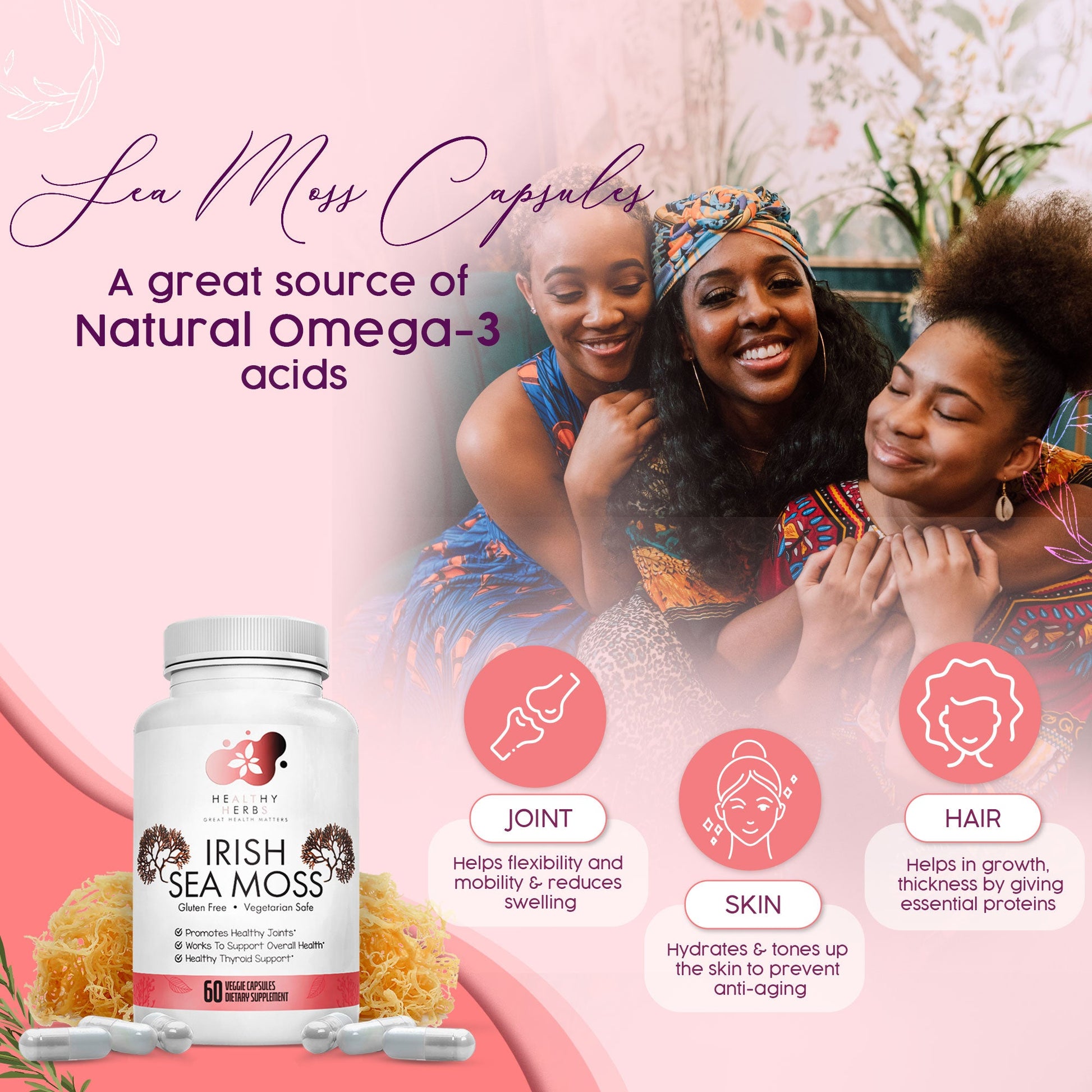 Healthy Herbs sea moss gel, yoni oils, feminine care gel and foam washes herb products are made from 100% organic, plant based ingredients, vegan, gluten free, with no additives. Our seamoss gels are made from wildcrafted seamoss along the shorelines of Jamaica and St. Lucia containing over 90% of the essential vitamins and minerals the body needs. Some of our herbs include mint, calendula, lavender, elderberry, turmeric, yellow dock, spirulina, moringa, ashwagandha, rose, aloe vera, and tea tree.
