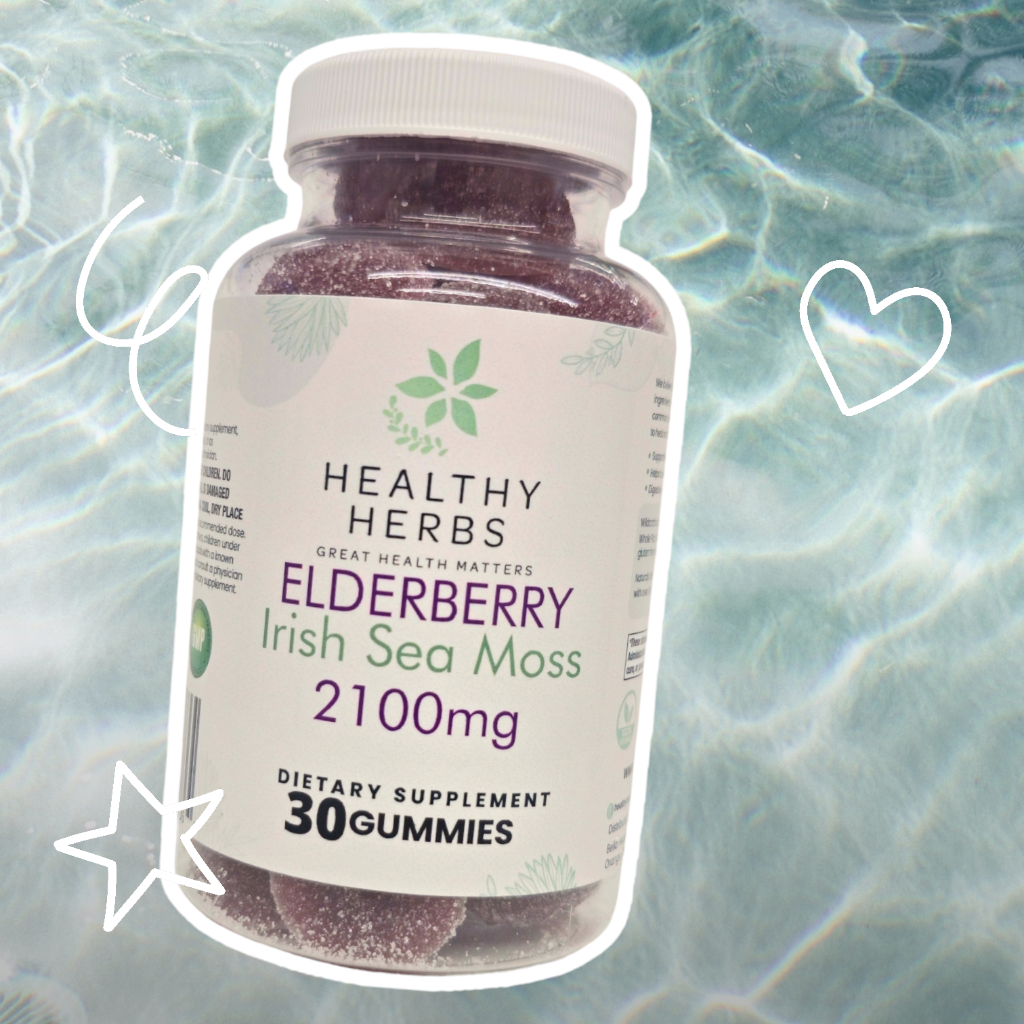 Healthy Herbs | Elderberry & Irish Sea Moss Gummies | 30 Servings (2100mg)