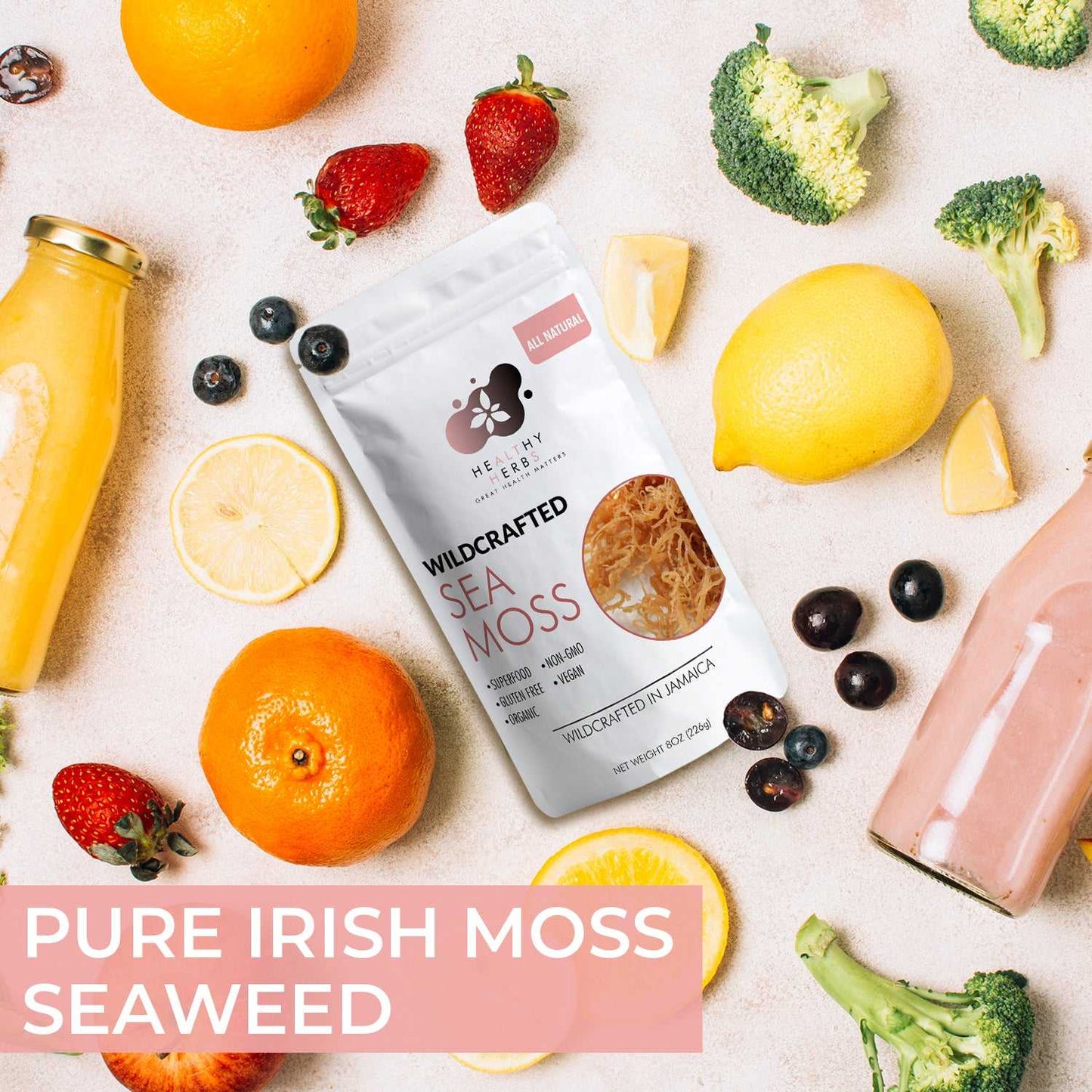 Healthy Herbs sea moss gel, yoni oils, feminine care gel and foam washes herb products are made from 100% organic, plant based ingredients, vegan, gluten free, with no additives. Our seamoss gels are made from wildcrafted seamoss along the shorelines of Jamaica and St. Lucia containing over 90% of the essential vitamins and minerals the body needs. Some of our herbs include mint, calendula, lavender, elderberry, turmeric, yellow dock, spirulina, moringa, ashwagandha, rose, aloe vera, and tea tree.