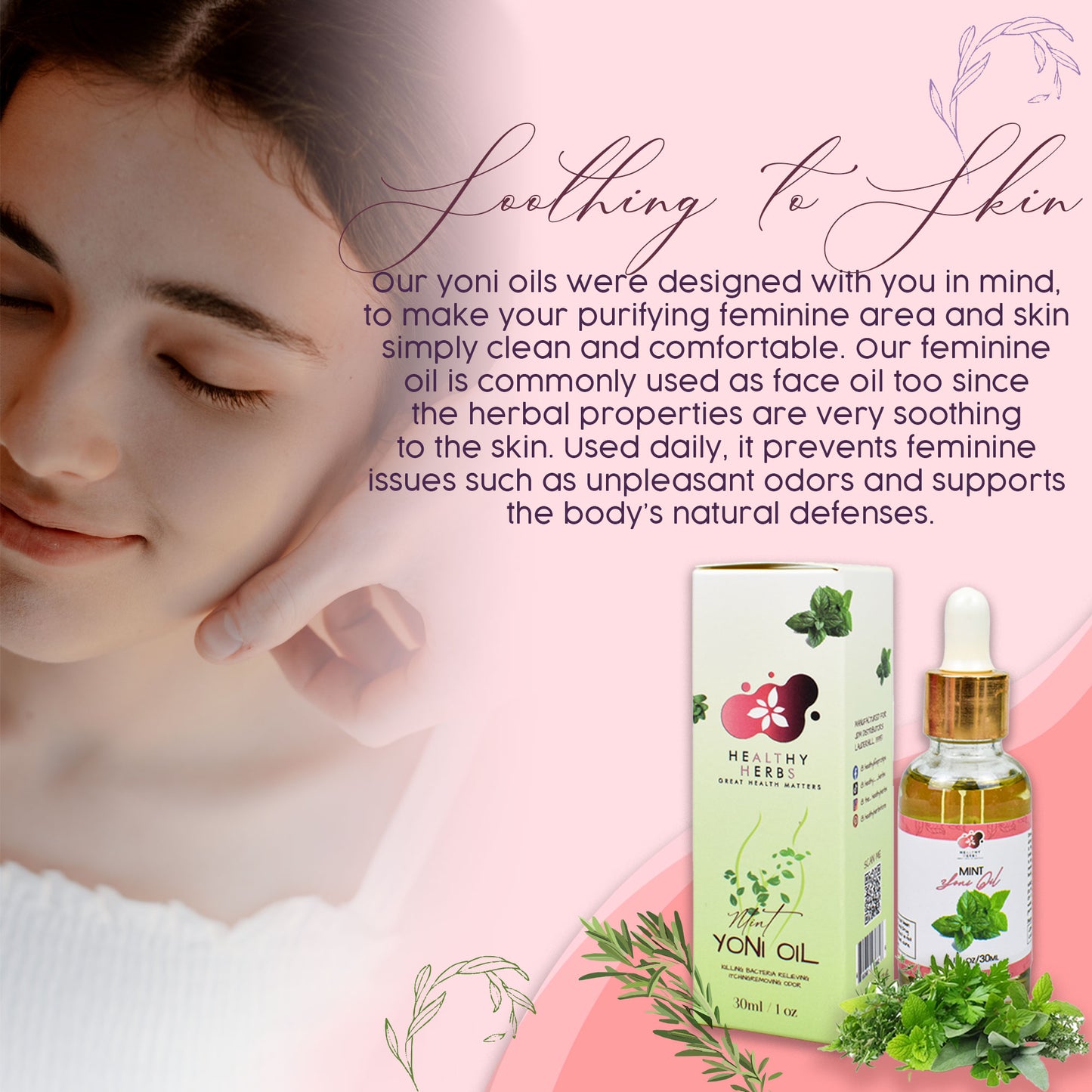 Healthy Herbs sea moss gel, yoni oils, feminine care gel and foam washes herb products are made from 100% organic, plant based ingredients, vegan, gluten free, with no additives. Our seamoss gels are made from wildcrafted seamoss along the shorelines of Jamaica and St. Lucia containing over 90% of the essential vitamins and minerals the body needs. Some of our herbs include mint, calendula, lavender, elderberry, turmeric, yellow dock, spirulina, moringa, ashwagandha, rose, aloe vera, and tea tree.