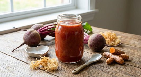 Beet turmeric sea moss blend for heart health support