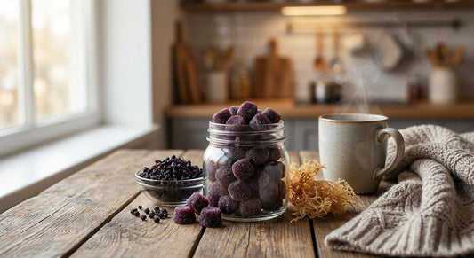 Elderberry sea moss gummies for cold and flu season
