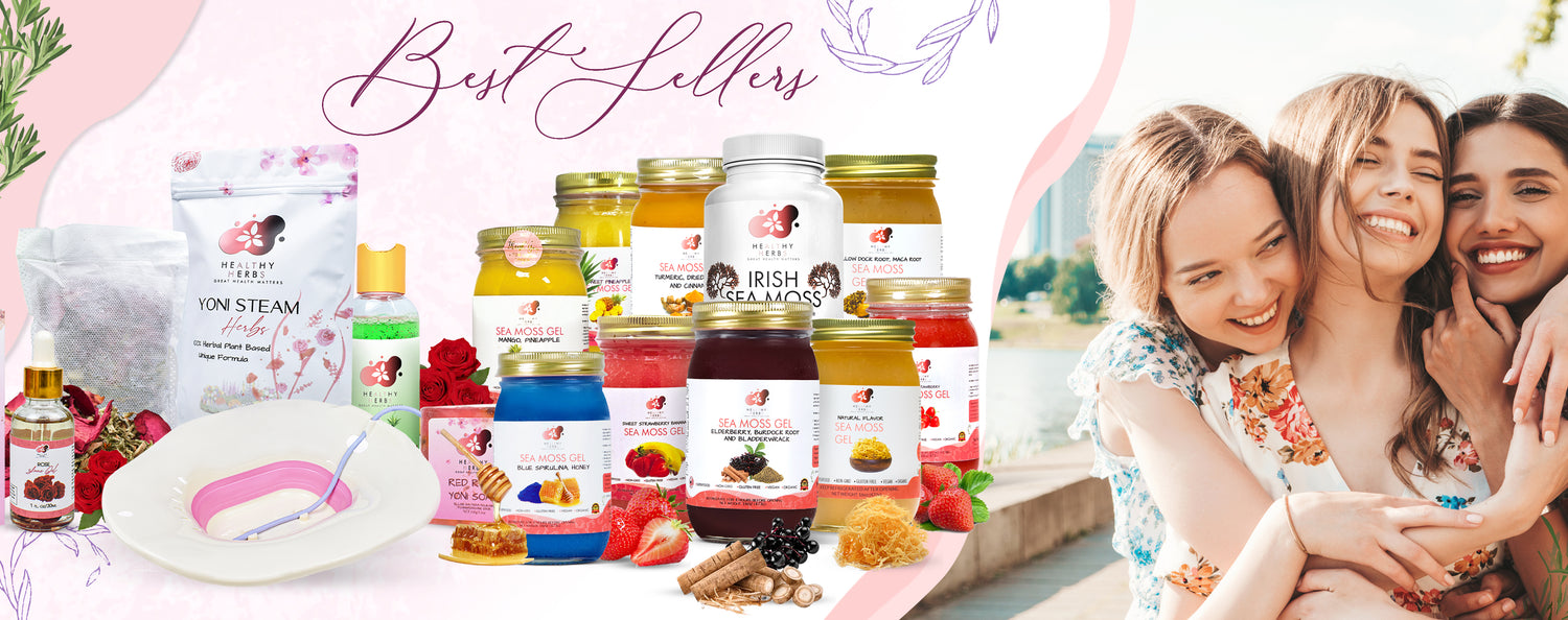 Healthy Herbs sea moss gel, yoni oils, feminine and herb products wildcrafted seamoss along the shorelines of St. Lucia