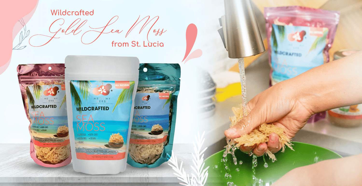 Healthy Herbs sea moss gel, yoni oils, feminine and herb products are made from 100% organic, plant based ingredients, vegan, gluten free, with no additives. Our seamoss gels are made from wildcrafted seamoss along the shorelines of Jamaica and St. Lucia