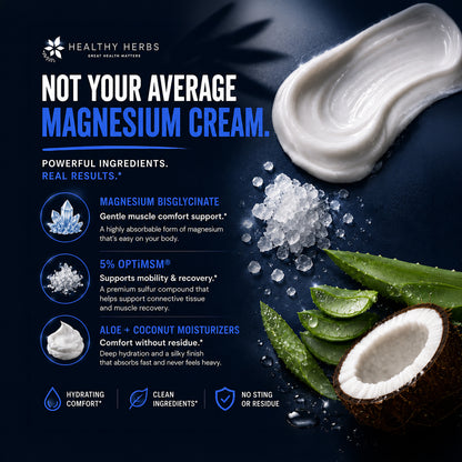 Healthy Herbs | Magnesium + MSM Topical Cream 3oz