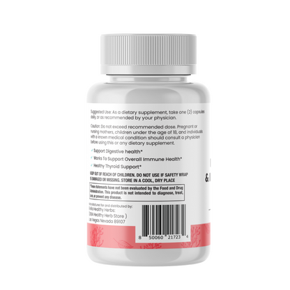 Healthy Herbs | Elderberry & Irish Sea Moss Extract - Immune and Thyroid Support 60 Capsules