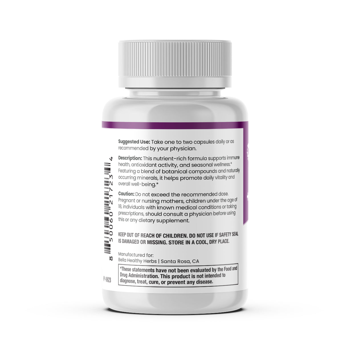 Healthy Herbs | Elderberry & Irish Sea Moss Extract - Immune and Thyroid Support 60 Capsules