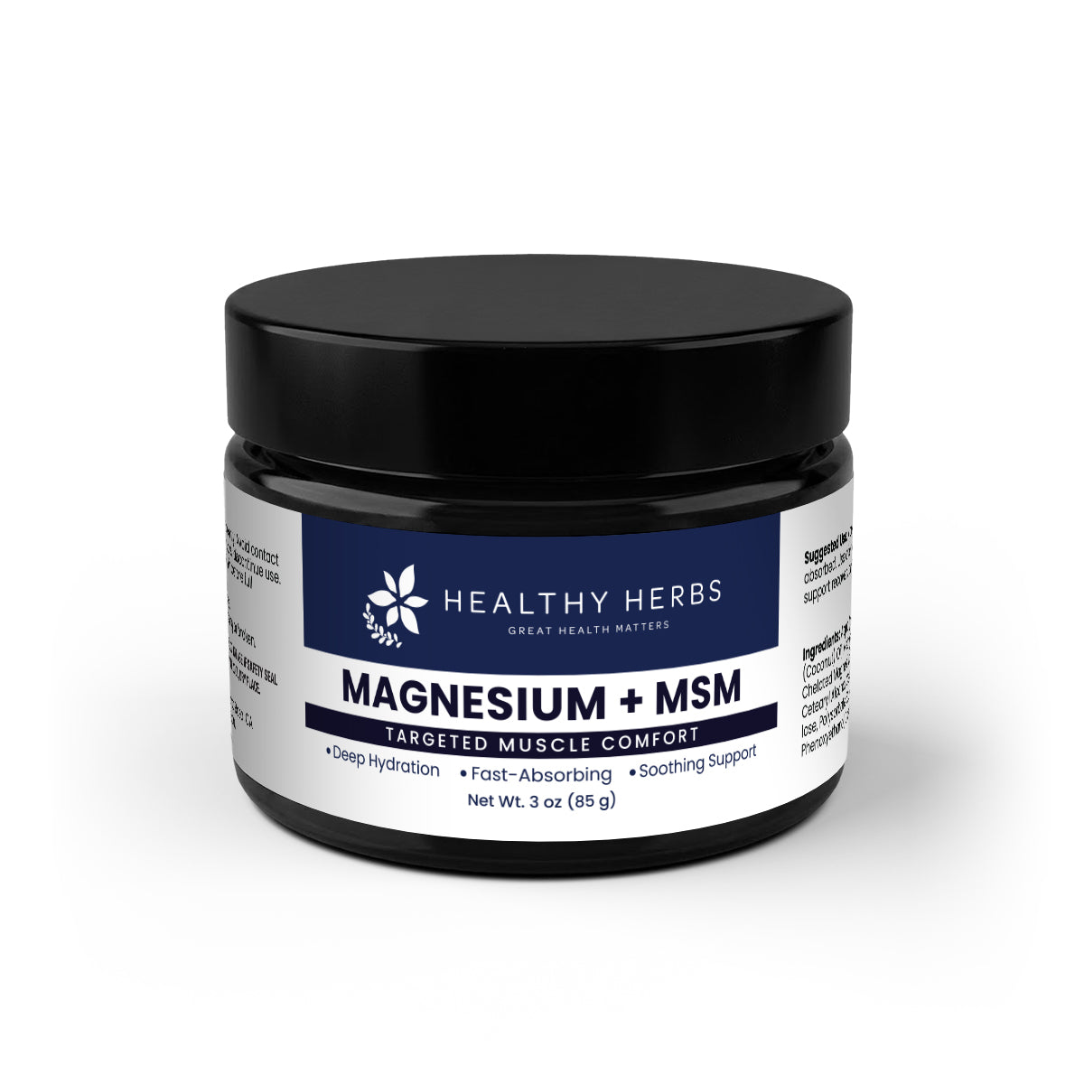 Healthy Herbs | Magnesium + MSM Topical Cream 3oz