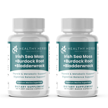 Healthy Herbs | Sea Moss, Burdock Root & Bladderwrack Capsules Capsules 900mg (60ct) 30-Servings