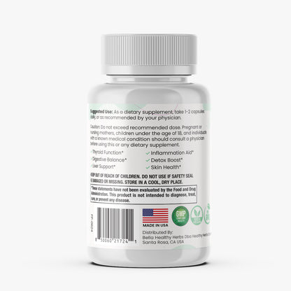Healthy Herbs | Sea Moss, Burdock Root & Bladderwrack Capsules Capsules 900mg (60ct) 30-Servings