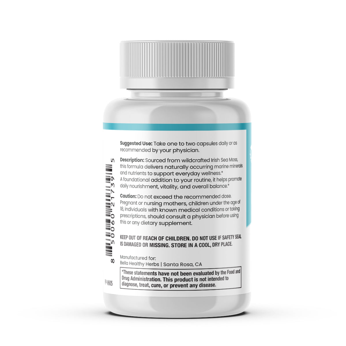 Healthy Herbs | Pure Sea Moss Capsules 670mg (60ct) 30-Servings