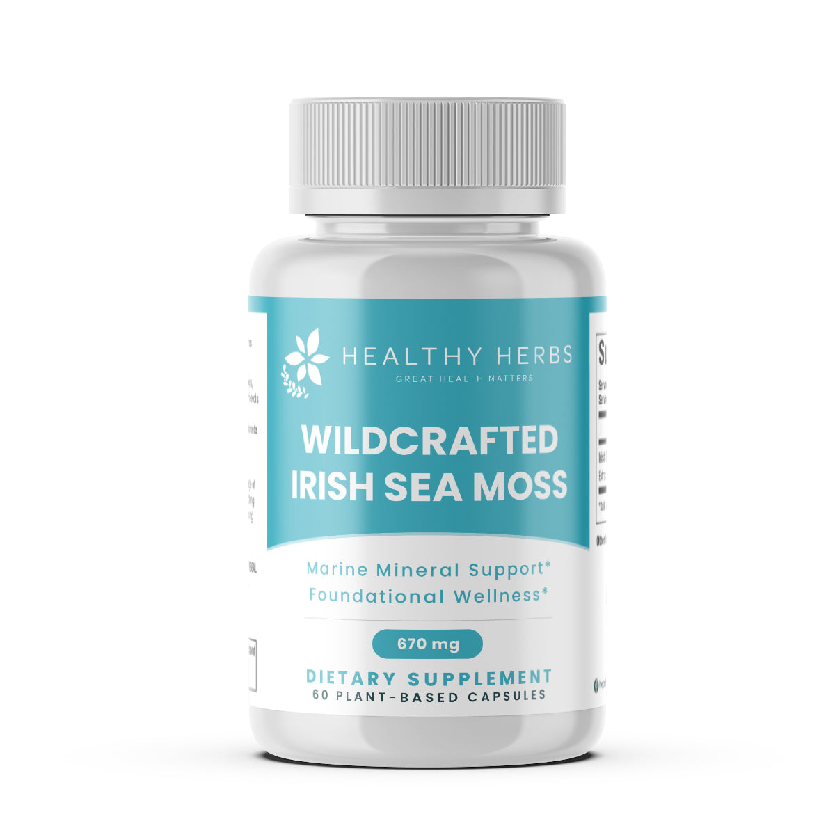 Healthy Herbs | Pure Sea Moss Capsules 670mg (60ct) 30-Servings