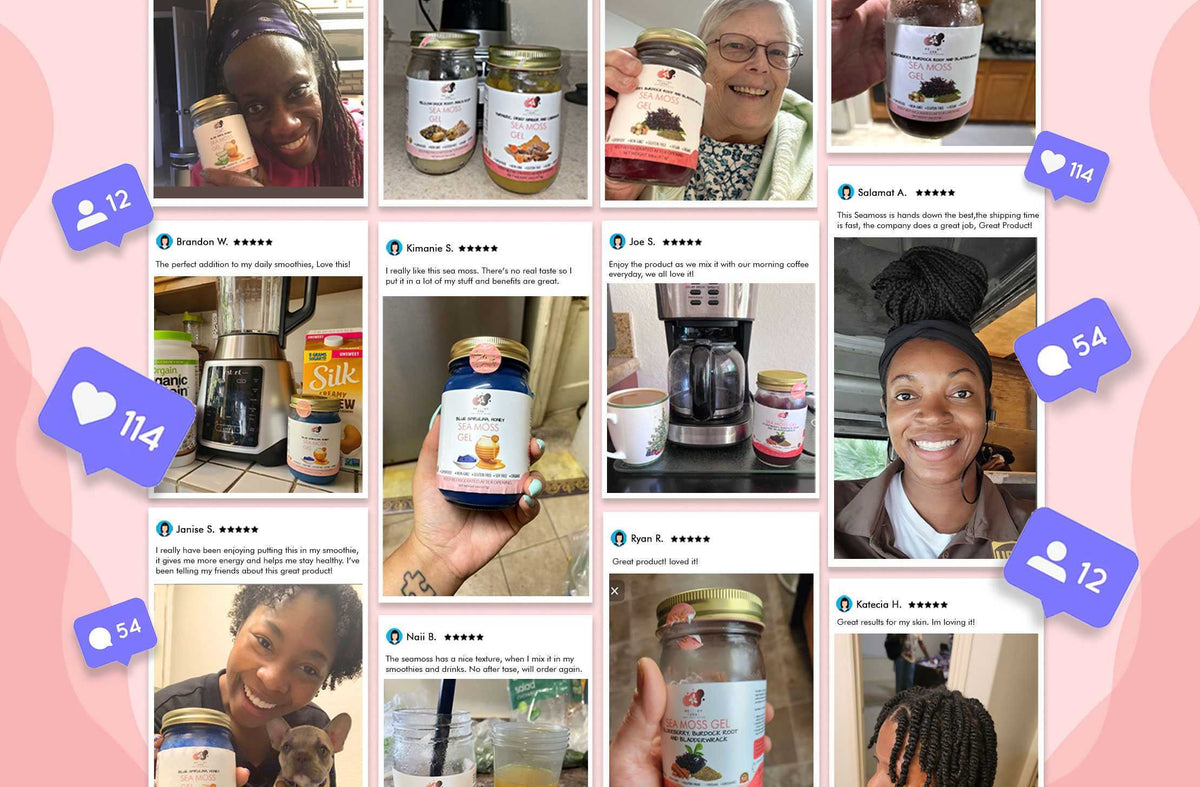 Healthy Herbs sea moss gel, yoni oils, feminine and herb products are made from 100% organic, plant based ingredients, vegan, gluten free, with no additives. Our seamoss gels are made from wildcrafted seamoss along the shorelines of Jamaica and St. Lucia