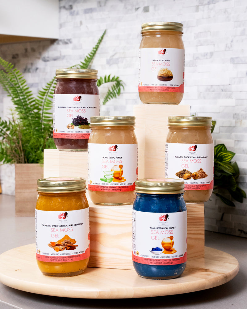 Healthy Herbs sea moss gel, yoni oils, feminine and herb products are made from 100% organic, plant based ingredients, vegan, gluten free, with no additives. Our seamoss gels are made from wildcrafted seamoss along the shorelines of Jamaica and St. Lucia
