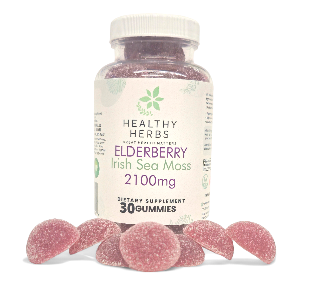 Healthy Herbs | Elderberry & Irish Sea Moss Gummies | 30 Servings (2100mg)