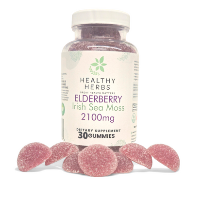 Healthy Herbs | Elderberry & Irish Sea Moss Gummies | 30 Servings (2100mg)