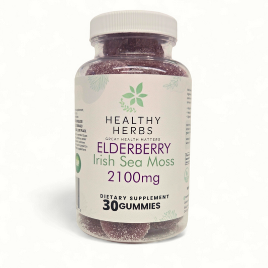 Healthy Herbs | Elderberry & Irish Sea Moss Gummies | 30 Servings (2100mg)