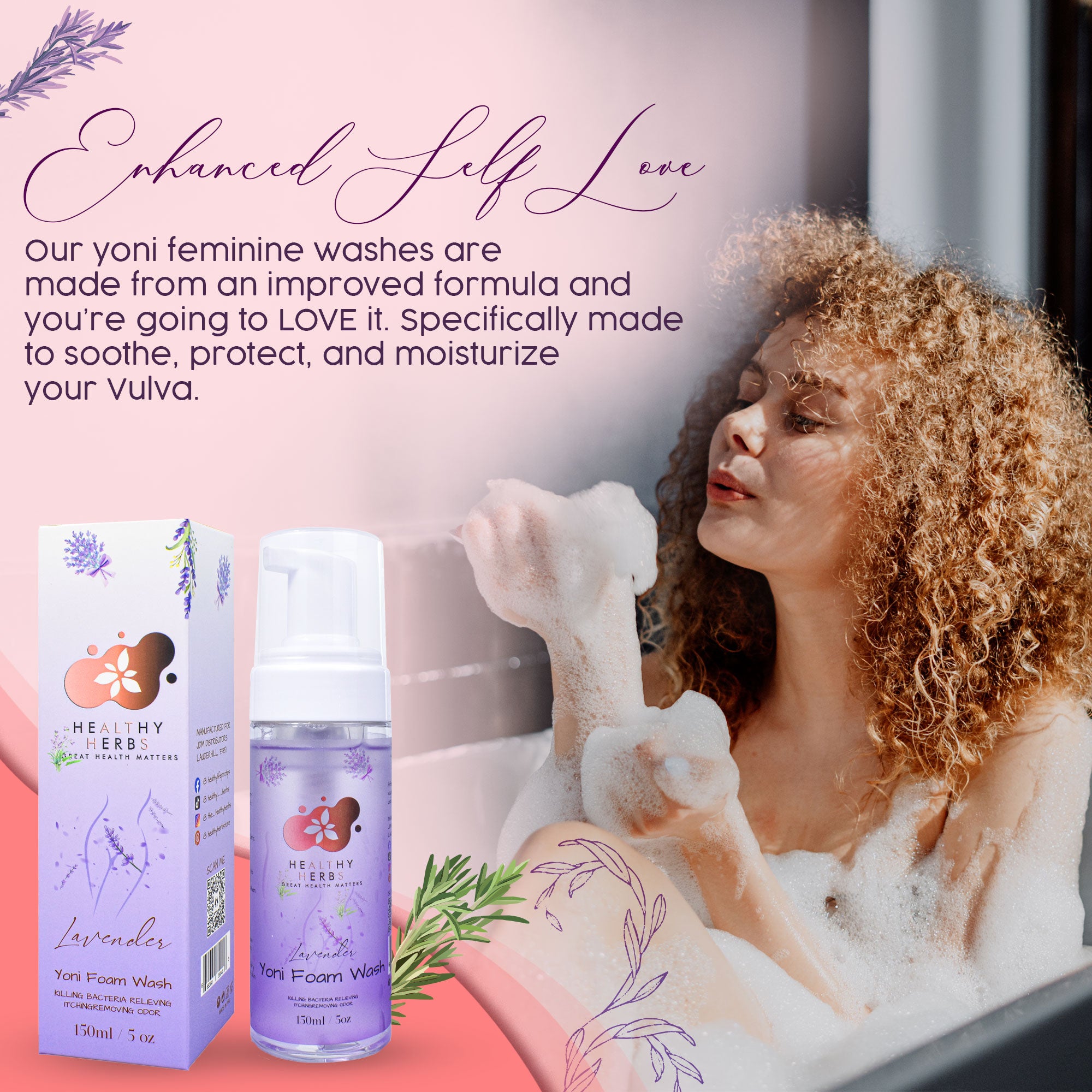 Yoni Foam Wash - Lavender by HEALTHY HERBS | Gentle Feminine Care ...